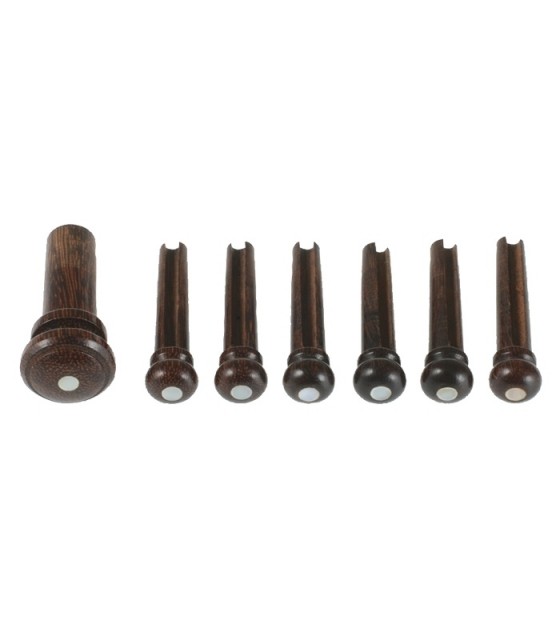 Bridgepins set Indian Rosewood with end button
