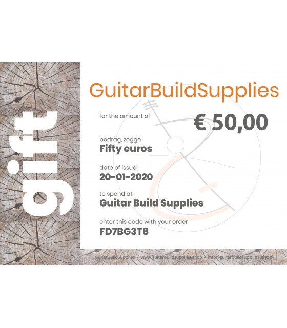 Guitarbuildsupplies Gift certificate 25,-