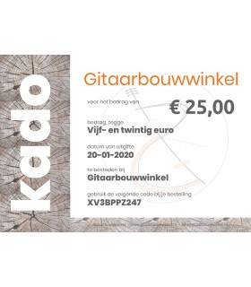 Gitaarbouwwinkel.nl - Geschenkgutschein im Wert von €25,-