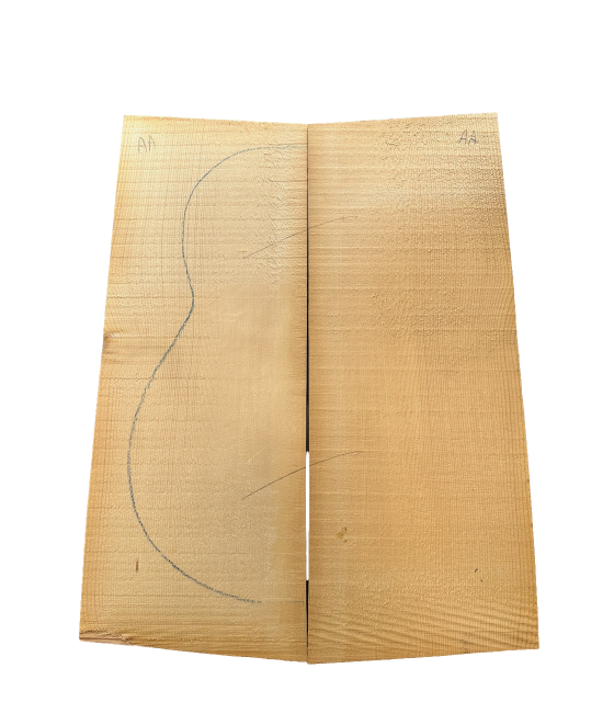 Table d'harmonie en épicéa AA d'Europe ancienne, d'au moins 60 ans, pour guitare acoustique.